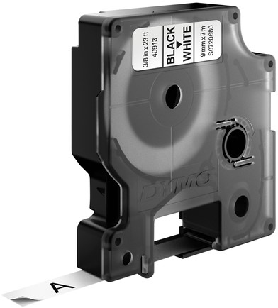 Dymotape D1  9mm zwart op wit 41913-3