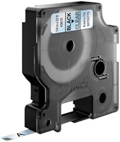 Dymotape D1  6mm zwart op transparant 43610-3