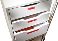 Dymotape D1  9mm zwart op rood 40917-4