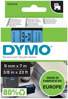 Dymotape D1  9mm zwart op blauw 40916