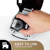 Dymotape D1 12mm wit op transparant 45020-1