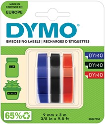 Labeltape Dymo 9mmX3m rol ass
