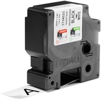 Dymotape Rhino Permanent polyester 24mmx5,5m zwart op wit 1734523-2