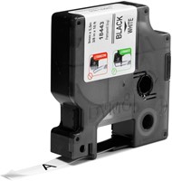 Dymotape Rhino Vinyl  9mm zwart op wit 18443-2