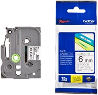 Brothertape TZE-111  6mm zwart op transparant -3