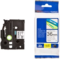 Brothertape TZE-261 36mm zwart op wit -3