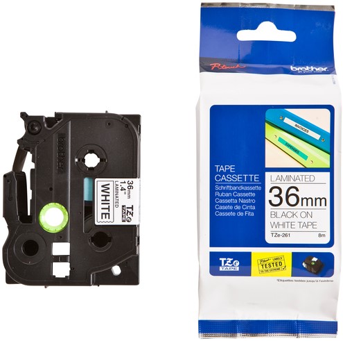 Brothertape TZE-261 36mm zwart op wit -3