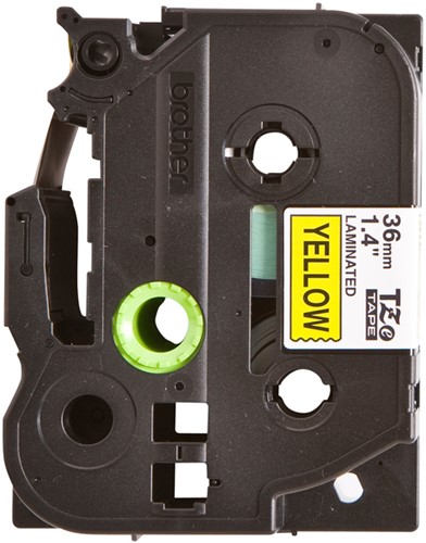Brothertape TZE-661 36mm zwart op geel-2