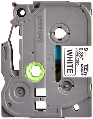 Brothertape TZE-221  9mm zwart op wit -2