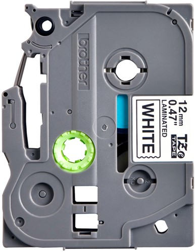 Brothertape TZE-231 12mm zwart op wit -2