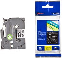 Brothertape TZE-325  9mm wit op zwart -3