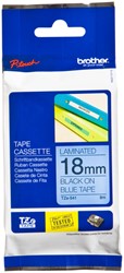 Brothertape TZE-541 18mm zwart op blauw 