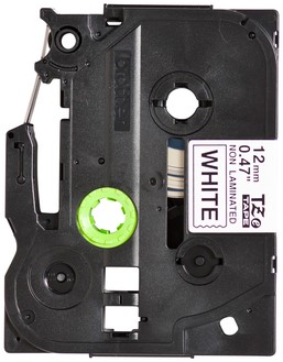 Brothertape TZE-N231 12mm zwart op wit niet gelamineerd-2