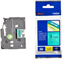 Brothertape TZE-721  9mm zwart op groen -3