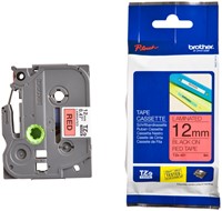 Brothertape TZE-431 12mm zwart op rood -3