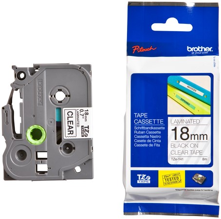 Brothertape TZE-141 18mm zwart op transparant -3