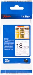 Brothertape TZE-N241 18mm zwart op wit niet gelamineerd
