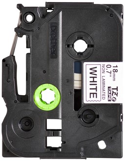 Brothertape TZE-N241 18mm zwart op wit niet gelamineerd-2