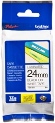 Brothertape TZE-251 24mm zwart op wit 
