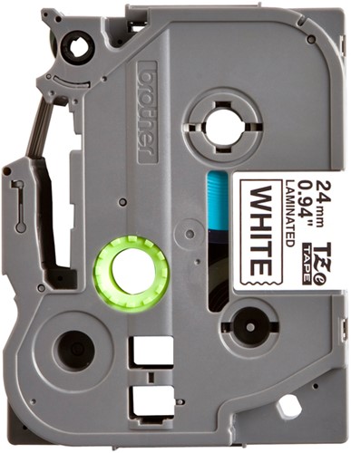 Brothertape TZE-251 24mm zwart op wit -2