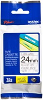 Brothertape TZE-151 24mm zwart op transparant 