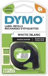 Dymotape LetraTag papier zwart op wit 91200