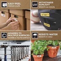 Dymotape D1 12mm nylon zwart op wit 16957-1