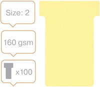 T-kaarten Nobo breedte 2 geel 48,5mm pk/100-5