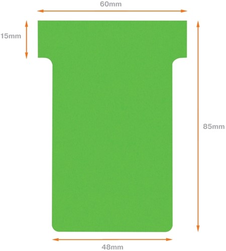 T-kaarten Nobo breedte 2 groen 48,5mm pk/100-3