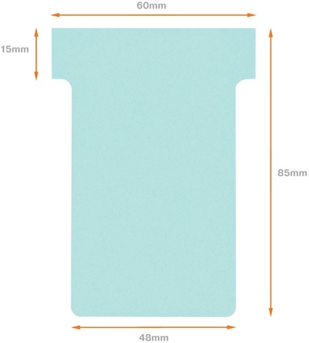 T-kaarten Nobo breedte 2 blauw 48,5mm pk/100-3