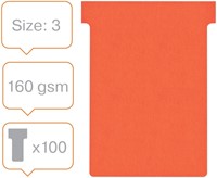 T-kaarten Nobo breedte 3 rood 80mm pk/100-2
