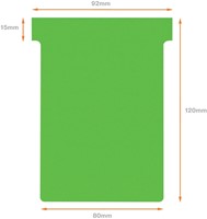 T-kaarten Nobo breedte 3 groen 80mm pk/100-3