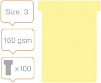 T-kaarten Nobo breedte 3 geel 80mm pk/100-2