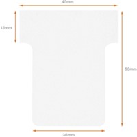 T-kaarten Nobo breedte 1,5 wit 36mm pk/100-6