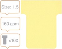 T-kaarten Nobo breedte 1,5 geel 36mm pk/100-2