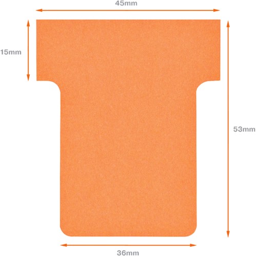 T-kaarten Nobo breedte 1,5 oranje 36mm pk/100-3