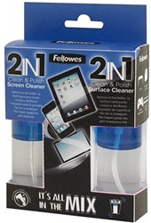 Reinigingsset Fellowes 2in1 scherm- en oppervlaktereiniger 50ml