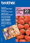 Inktjetpapier Brother 10x15cm 190g glossy pk/20