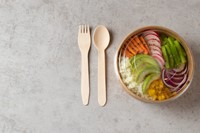 Bekerdeksel Ø185mm rPET voor saladebak pk/50-2