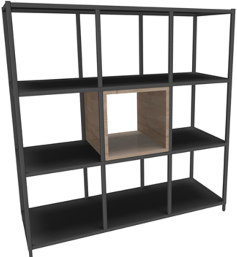 Inbouw opbergelementen (36 br x 36 hg x 43 dp) - zwart - Keuze 1