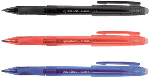Gelschrijver Quantore uitwisbaar 0,7mm zwart-2