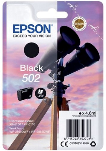 Inktcartridge Epson T02V1 502 zwart