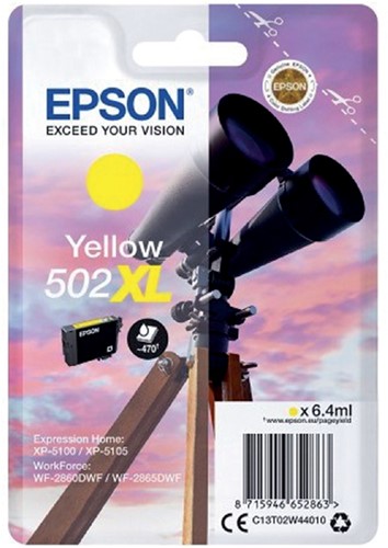 Inkcartridge Epson T02W4 502XL geel