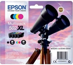 Inkcartridge Epson T02W6 502XL zwart + 3 kleuren
