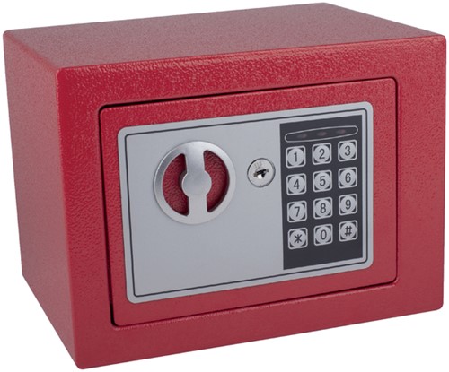 Kluis Pavo mini 230x170x170mm elektronisch rood