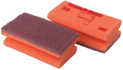 Schuurspons 3M Scotch Brite rood pak/10