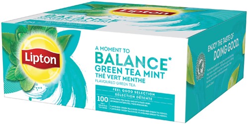 Thee Lipton green tea mint 1.5gr met envelop ds/100