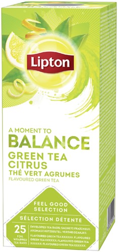 Thee Lipton Balance Groene thee Citrus 1.5gr pk/25