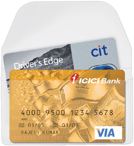 Visitekaarttas 3L 6825-10 105X60mm zelfklevend + klep pk/10-2