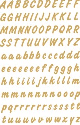 Etiket Herma 4152 8mm letters A-Z goud op transparant 238st.
